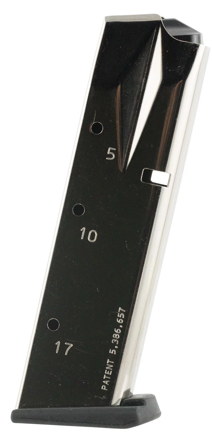 Mec-Gar MGSW5917N Standard Nickel Detachable 17rd 9mm Luger for S&W 659/5900/910/915