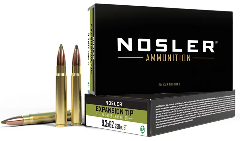 Nosler 40393 E-Tip 9.3mmx62Mauser 250gr E Tip Lead Free 20 Per Box/10 Case