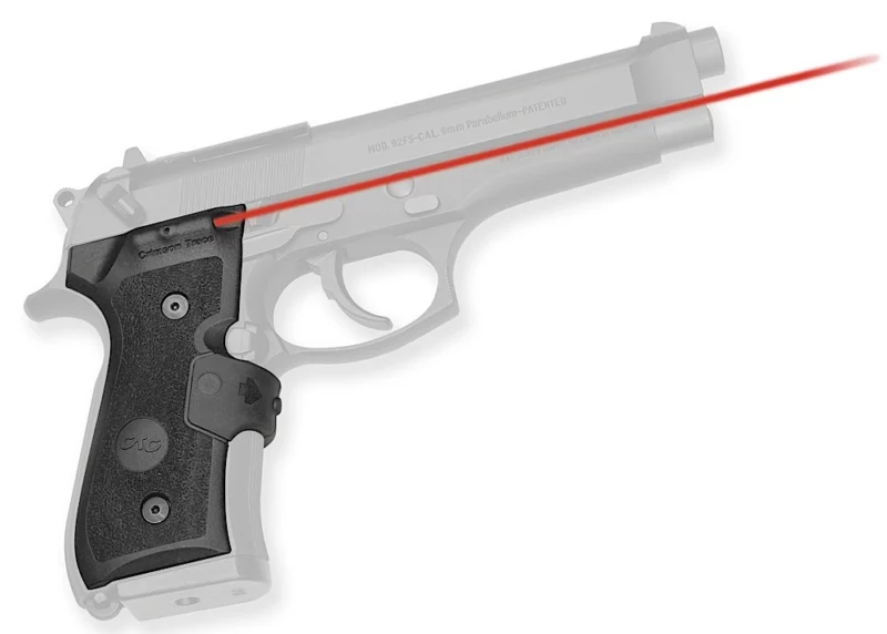 Crimson Trace 0119201 LG-402 Mil-Spec Lasergrips Black Red Laser Beretta 92/96/M9