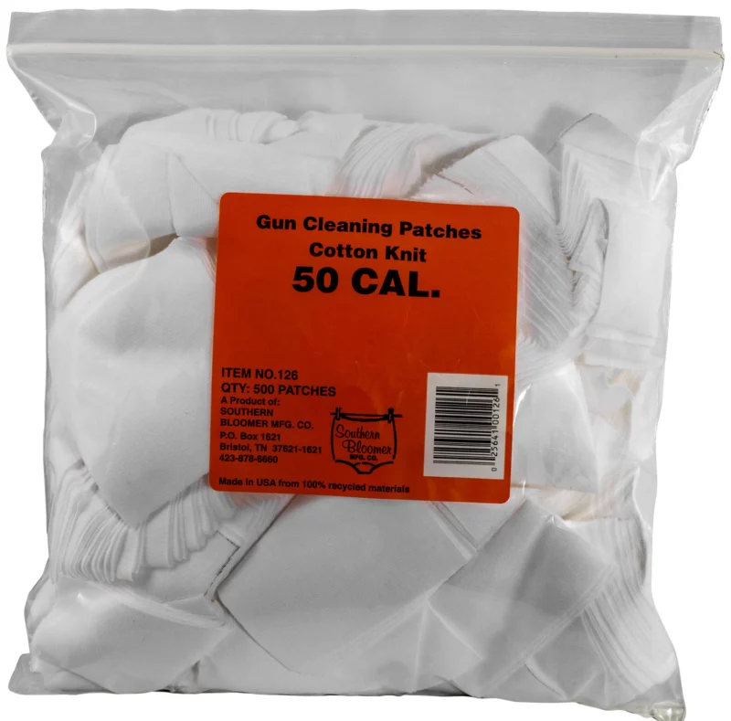 Southern Bloomer 126 Cleaning Patches 50 Cal Cotton 500 Per Pkg