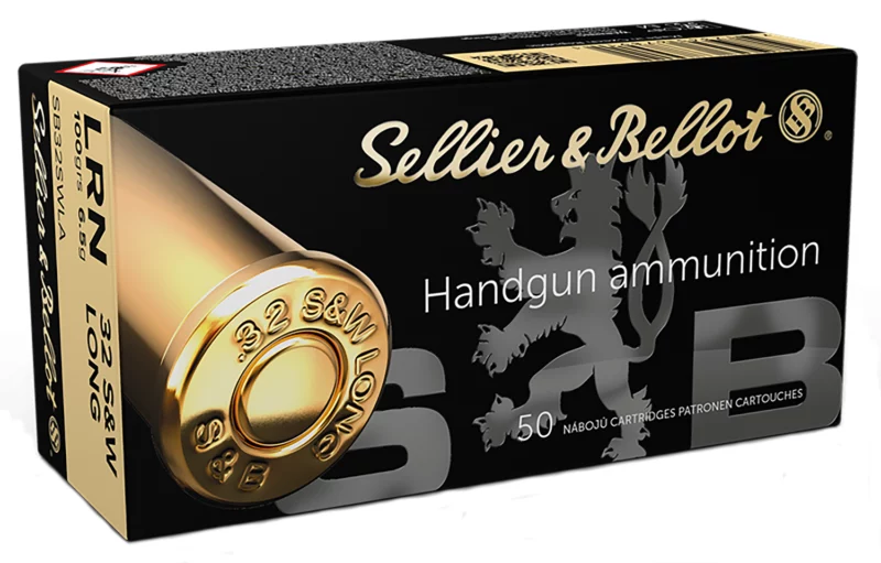 Sellier & Bellot SB32SWLA Handgun 32S&WLong 100gr Lead Round Nose 50 Per Box/30 Case