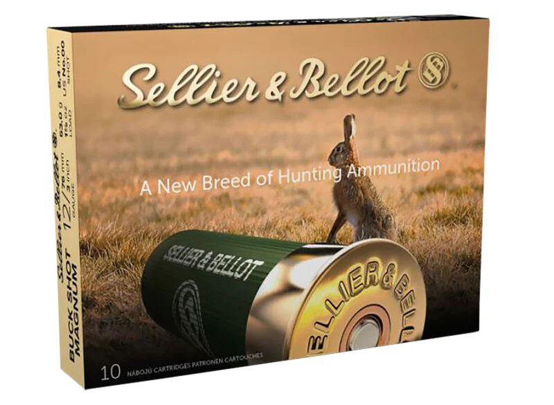 Sellier & Bellot SB12BSA Hunting Magnum 12Gauge 3" 15Pellets 1 7/8oz 00Buck Shot 10 Per Box/25 Case