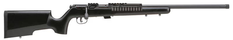 Savage Arms 96782 93R17 TRR-SR Full Size 17 HMR 5+1 22" Matte Black Threaded Heavy Barrel, Matte Black Steel Receiver, Tactical Bolt Handle, Matte Black Tactical Wood Stock, Right Hand