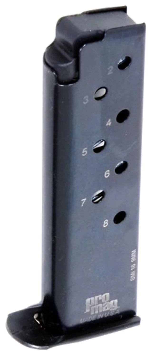 ProMag SMI16 Standard 8rd Single Stack 9mm Luger Fits S&W M39 Blued Steel