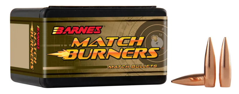 Barnes Bullets 30234 Match Burners 6.5Creedmoor 120gr Boat Tail Match 100/Box