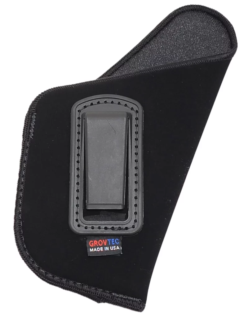 GrovTec US Inc GTHL14116R Inside The Pants IWB Size 16 Black Suede Belt Clip Fits Large Semi-Auto 3-4" Barrel Right Hand
