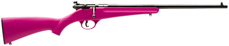 Savage Arms 13780 Rascal Youth 22 LR 1rd 16.10" Blued Barrel, Blued Carbon Steel Receiver, Pink Synthetic Stock, Right Hand