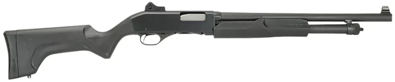 Stevens 19487 320 Security 12 Gauge 3" 5+1 18.50" Matte Black Carbon Steel Barrel, Matte Black Synthetic Stock, Ambidextrous, Ghost Ring Sight Includes Fixed Cylinder Bore Choke