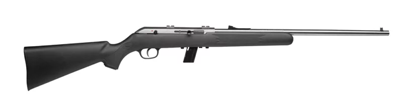 Savage Arms 31000 64 FSS 22 LR Caliber with 10+1 Capacity, 21" Barrel, Matte Stainless Metal Finish, Matte Black Synthetic Stock & No AccuTrigger Right Hand (Full Size)