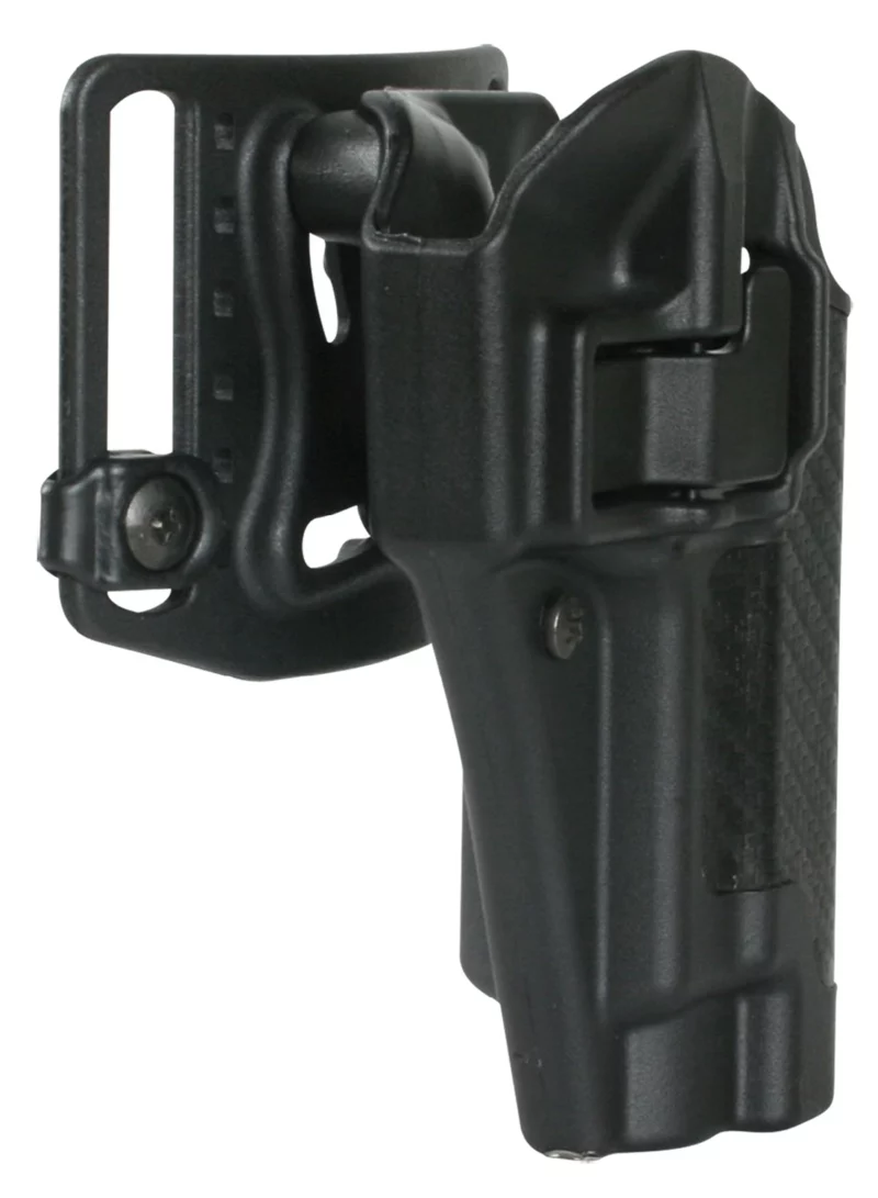 Blackhawk 410000BKL Serpa CQC OWB Size 00 Black Carbon Fiber Polymer Belt Loop/Paddle Compatible w/Glock 17/22/31/47 Left Hand