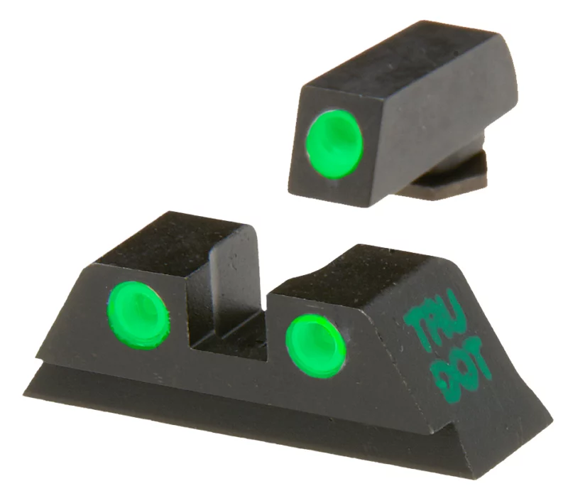 Meprolight USA 102203131 Tru-Dot Adjustable Sights Green Tritium White Outline Front Sight-Green Tritium White Outline Rear Sight Glock 42