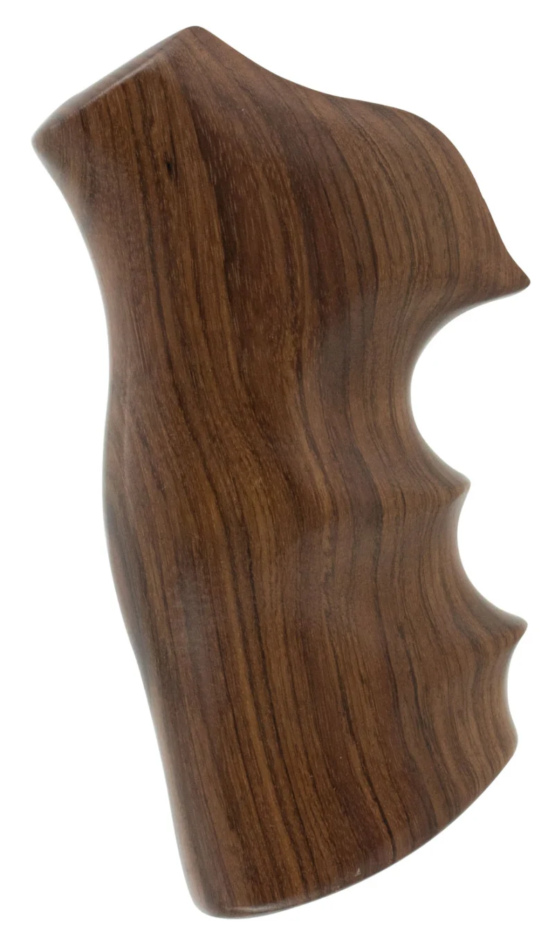 Hogue 80300 Fancy Hardwood Brown Pau Ferro Hardwood with Finger Grooves for Ruger GP100, Super Redhawk