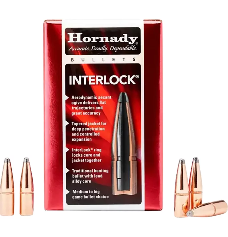 Hornady 3140 InterLock 7.62mm .310 123 gr Soft Point 100 Per Box/ 25 Case