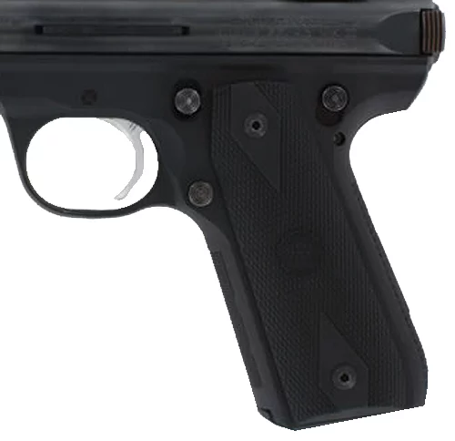 Hogue 82090 Grip Panels Diamond Checkering Black Rubber for Ruger Mark III 22/45