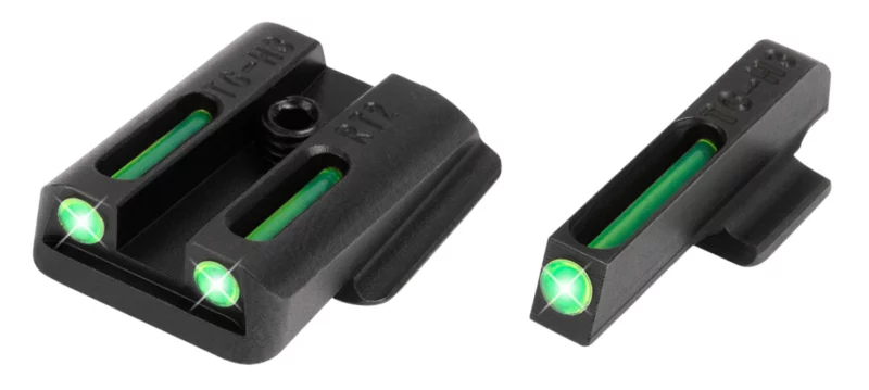 TruGlo TG131RT2 TFO Green/Tritium/Fiber Optic Front Sight-Green/Tritium/Fiber Optic Rear Sight Ruger LC9/9S/380