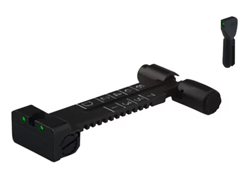 Meprolight USA 1331153101 Tru-Dot Self Illuminated AK/AKM Sight Black 3-Dot Green Front & Rear Sight Set for AK/AKM