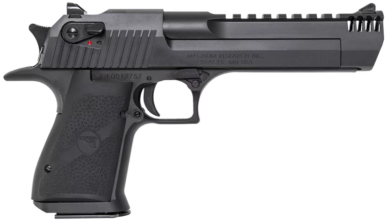 Magnum Research DE357IMB Desert Eagle Mark XIX 357 Mag 6" with Muzzle Brake 9+1 Matte Black Carbon Steel Frame & Slide Black Rubber Grip