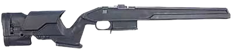 Archangel AA700A Precision Stock Black Synthetic Fixed with Aluminum Bedding & Adjustable Cheek Riser for Remington 700 Short Action