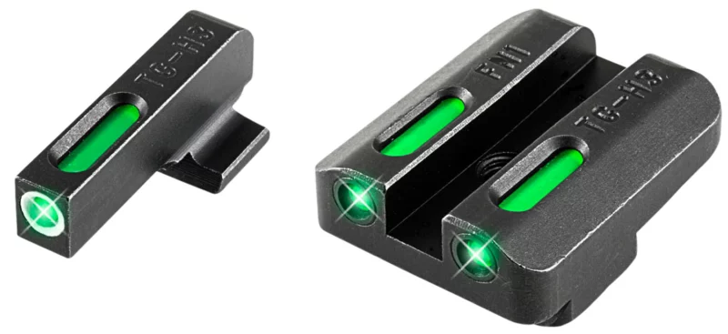 TruGlo TG13FN1A TFX Black | Green Tritium & Fiber Optic White Outline Front Sight Green Tritium & Fiber Optic Rear Sight