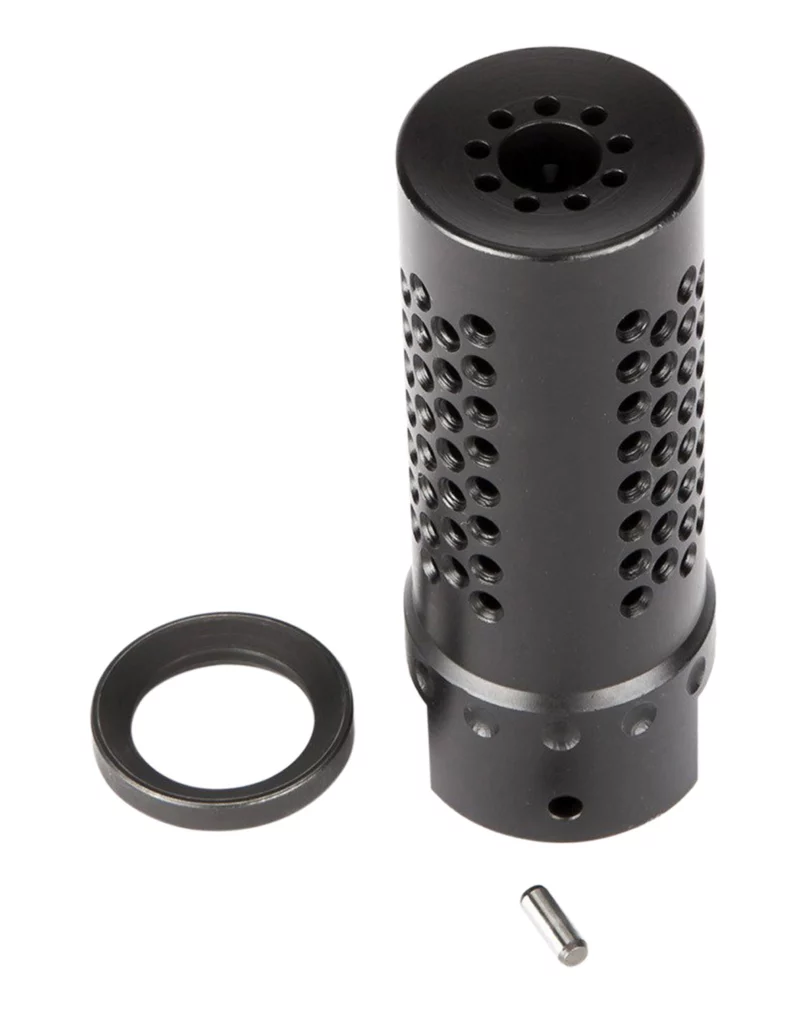 Spikes Tactical SBV1017 Dynacomp Extreme Muzzle Brake Black Nitride 416R Stainless Steel with 1/2"-28 tpi Threads & 2.25" OAL for 5.56x45mm NATO