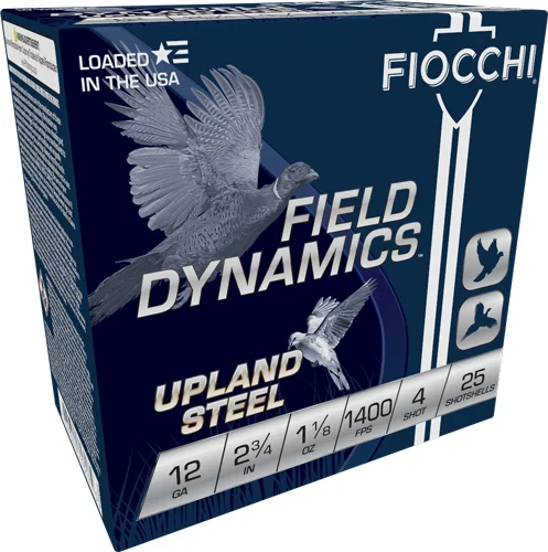 FIOCCHI STEEL 12GA 2.75" - 1-1/8OZ #4 25RD 10BX/CS