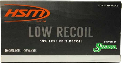 HSM LOW RECOIL 6.5 CM 140GR - SBT 20RD 25BX/CS