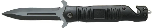 ABKT BLACK STILETTO ASSISTED - OPENER 3.5" BLADE W/BREAKER