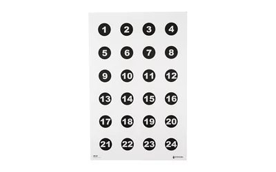 ACTION TGT 24 3" NMBR CIRCLES 100PK