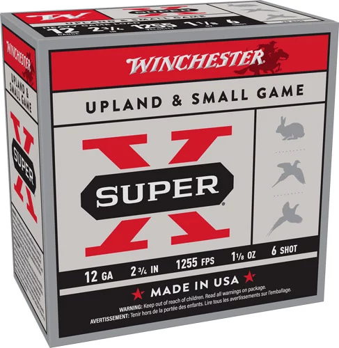 WINCHESTER SUPER-X 12GA 2.75" - 1-1/8OZ #6 1255FPS 250RD CASE