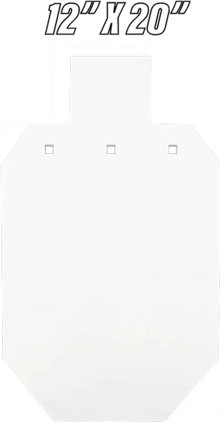 BASH TARGET AR500 SILHOUETTE - TWO-THIRD SIZE 12"X20"-3/8"