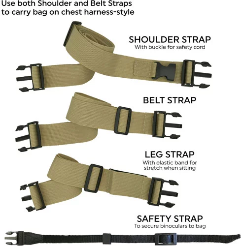 BINO DOCK BINO BAG TAN - INCLUDES 3 STRAPS - Image 2