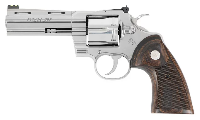 CLT TARGET PYTHON 357MAG 4.25 SS WALNUT GRIPS