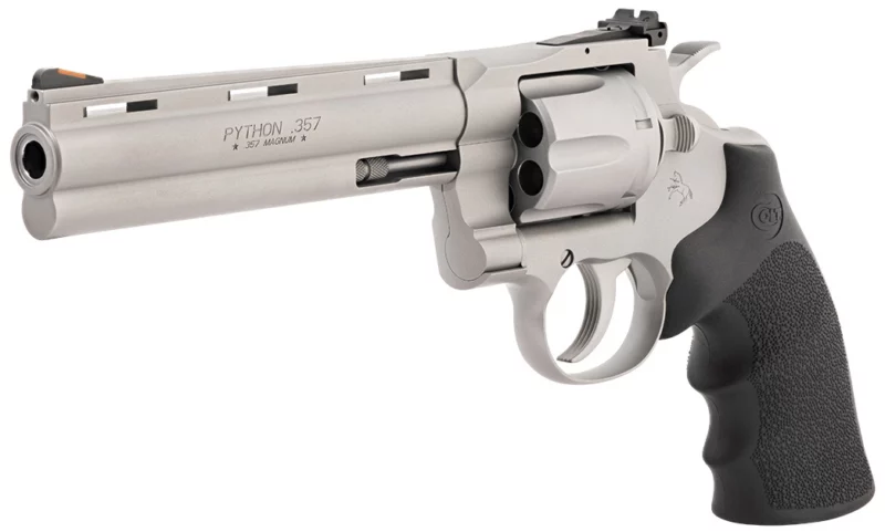 CLT PYTHON 357MAG 6 MATTE SS RUBBER BLEM