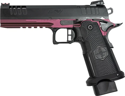 GLFA 1911DS SYNERGY 9MM 5" 20 - SHOT BLACK SLIDE CHERRY FRAME - Image 2