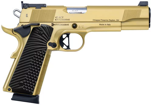 CHARLES DALY 1911 EMPIRE GRADE - 45ACP 5" FS 8RD G10 GRIP GOLD