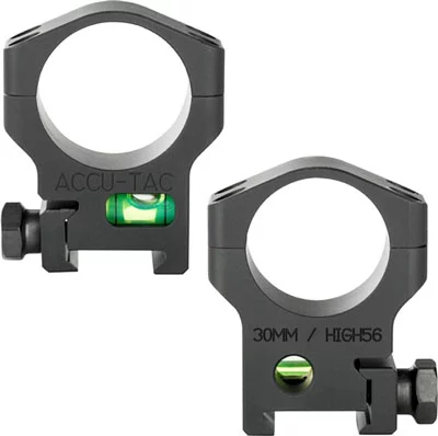 ACCU-TAC 30MM SCOPE RINGS - STEEL FLAT BLACK
