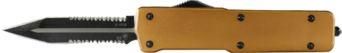 TEMPLAR KNIFE LARGE OTF BRONZE - 3.5" BLACK DAGGER ALUMINUM HND
