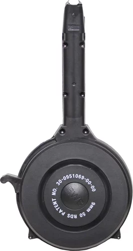 IVER JOHNSON MAGAZINE POLYMER - FITS GLOCK 9MM 50RD DRUM BLK