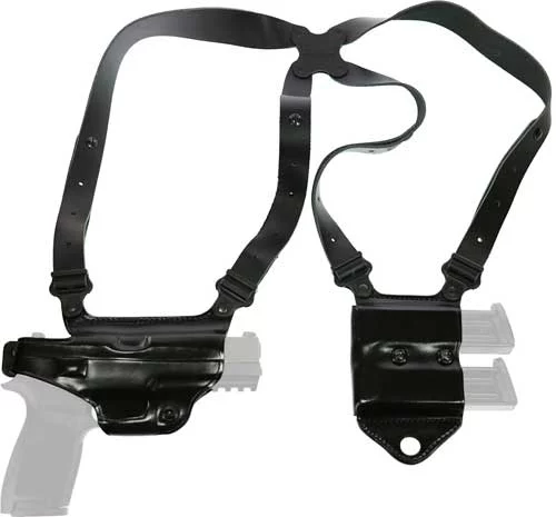 GALCO MIAMI SHOULDER SYSTEM - RH LEATHER 1911 3-5" BLACK