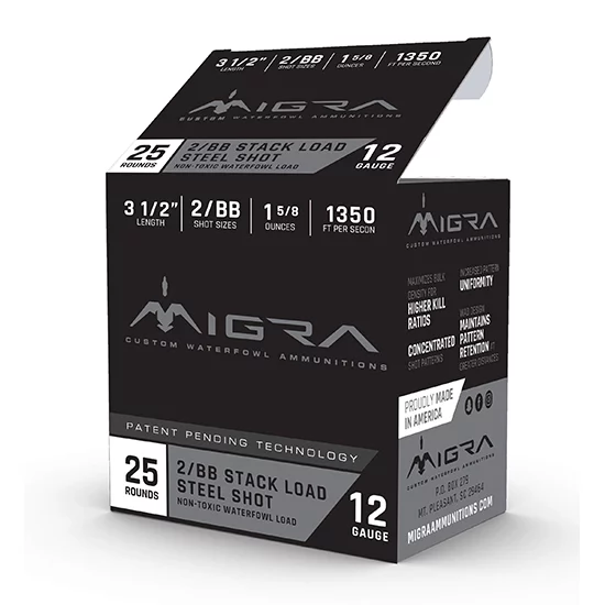 MIGRA STAXD STEEL 12GA 3.5 1-5/8OZ #2-BB 25/10