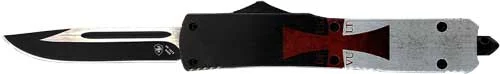TEMPLAR KNIFE SLIM OTF TEMPLAR - FLAG 3.1" BLACK DROP POINT