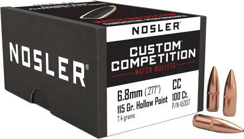 NOSLER BULLETS 6.8MM .277 - 115GR HP-BT CUSTOM COMP. 100CT