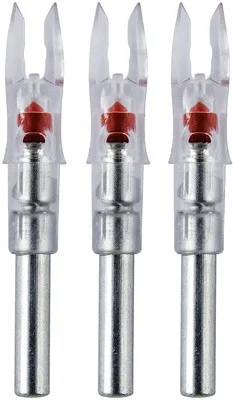 NOCKTURNAL LIGHTED NOCK - S-SERIES RED 3/PACK