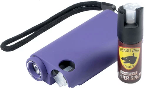 GUARD DOG OLYMPIAN 3-IN-1 PURP - STUN GUN/LIGHT/PEPPER SPRAY