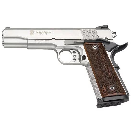 SW PC 1911 9MM 5 SS AS PRO SERIES WOOD GRIP 10R