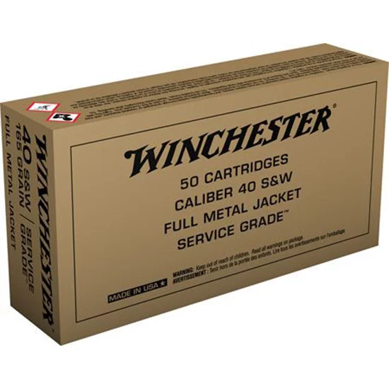 WIN SERVICE GRADE 40SW 165GR FMJ 50/10