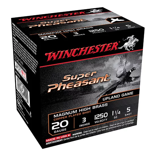 WIN SUPER-X 20GA 3 PHEASANT 1-1/4 #5 25/10