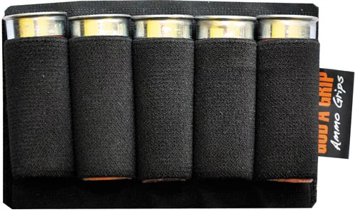 GOD'A GRIP AMMO GRIP STANDARD - 5 SHOTSHELL HOLDER BLACK W/3M