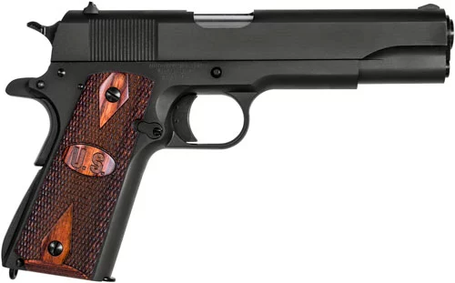 AUTO-ORDNANCE 1911A1 45ACP - MATTE BLACK WOOD GRIPS US LOGO - Image 2