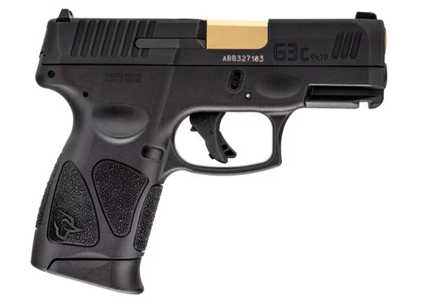 TAURUS G3C 9MM BLK/BLK GOLD BBL 12+1